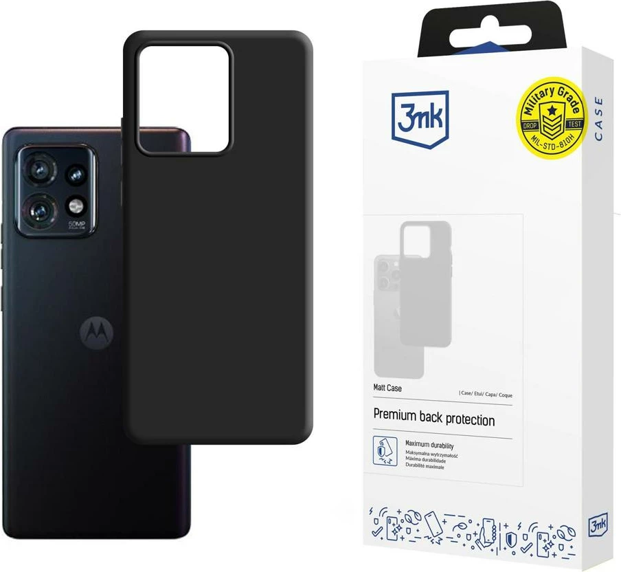 Mbështjellës 3mk Matt Case për Motorola Edge 40 Pro 5G, i zi