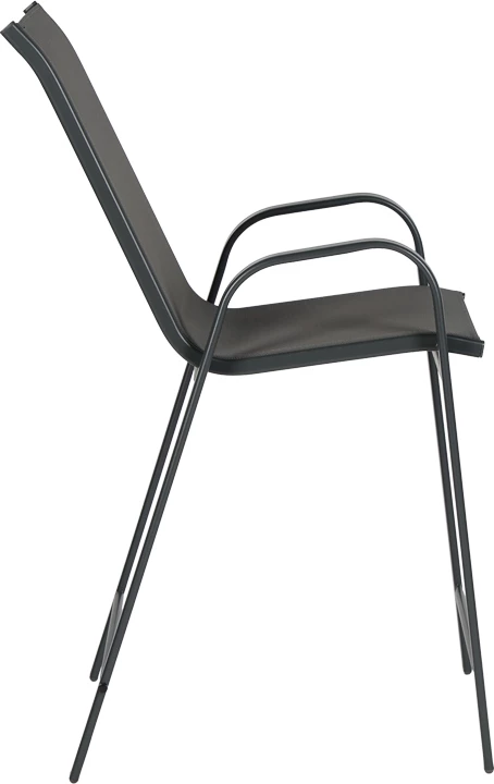 Karrige për bar Calan, metal, tekstilene, ngjyrë gri e errët, 55x70x114cm