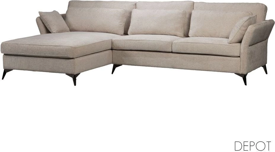 Kënd divani Parfait, kënd majtas, ngjyrë bezhë Legacy 15, 307x185x92