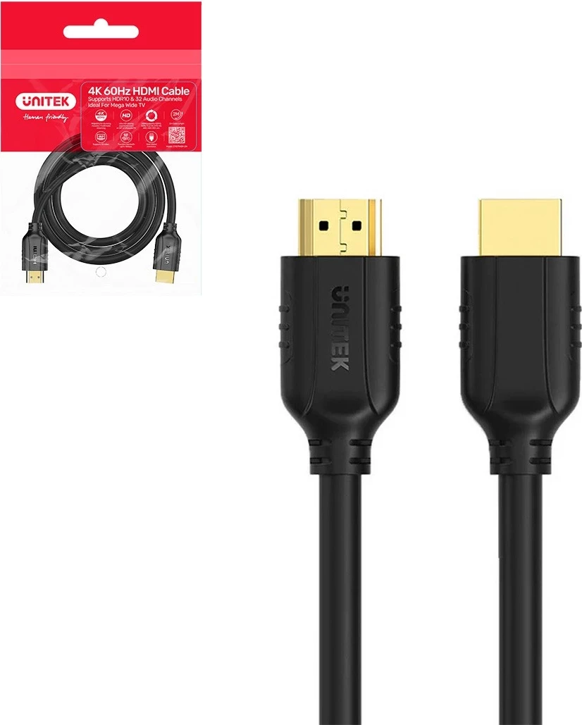 Kabll HDMI Unitek HDMI 2.0, 2m, 4K@60Hz, HDR, ARC, i zi