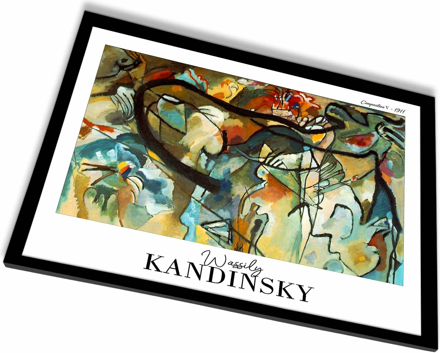 Pikturë dekorative me kornizë, Wallity, 4262SYHKANDINSKY-005
