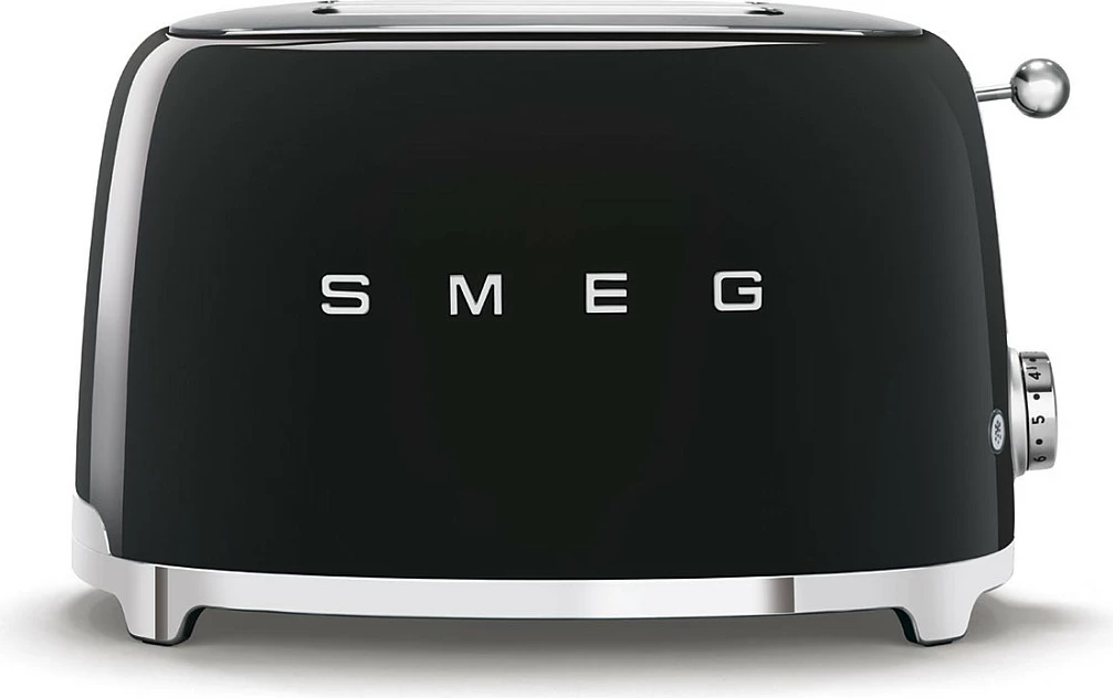 Tostier SMEG TSF01BLEU 2-vrima, stil retro, ngjyrë e zezë me shkëlqim