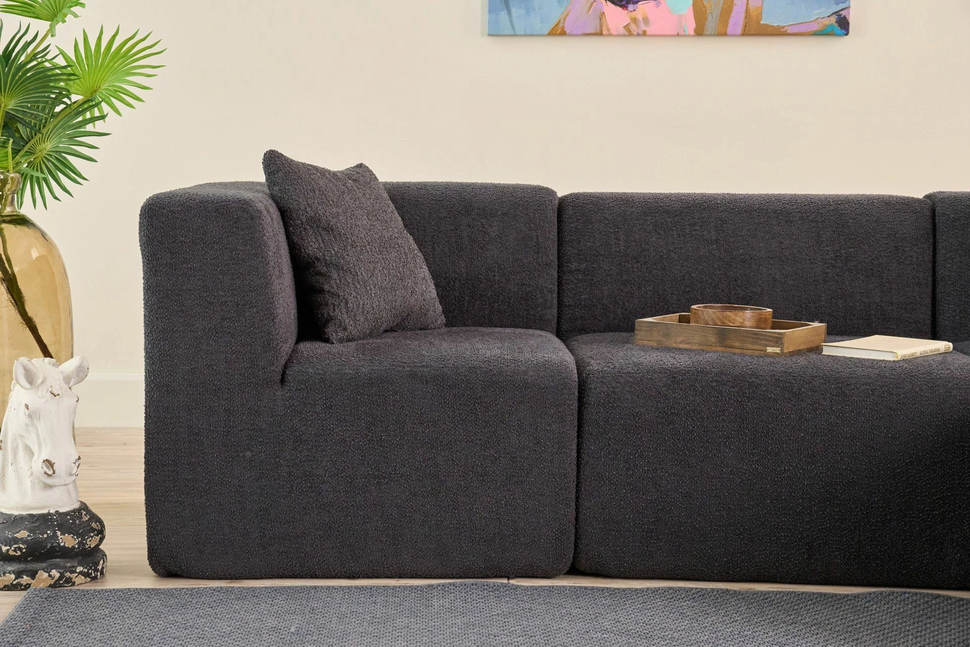 Këndare Atelier del Sofa, ngjyrë antracit, Raks