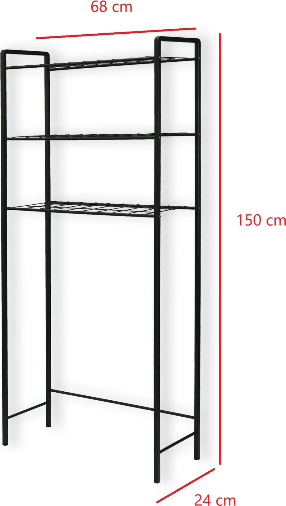 Dollap për lavatriçe, ngjyrë e zezë, Skye Decor, Nigel