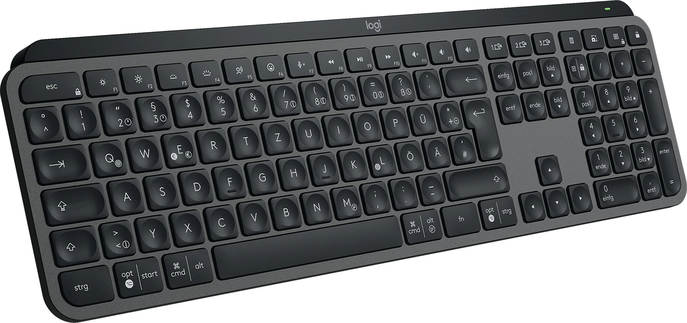 Tastierë Logitech MX Keys S, Wireless, RF Wireless + Bluetooth, Scissor key switch, QWERTZ, LED, Grafit