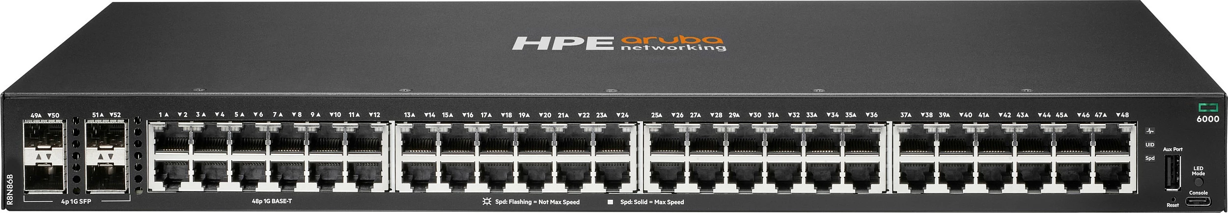 Switch HPE Aruba Networking CX 6000, 48x Gigabit RJ-45, 4x SFP 1G, managed, 1U rack