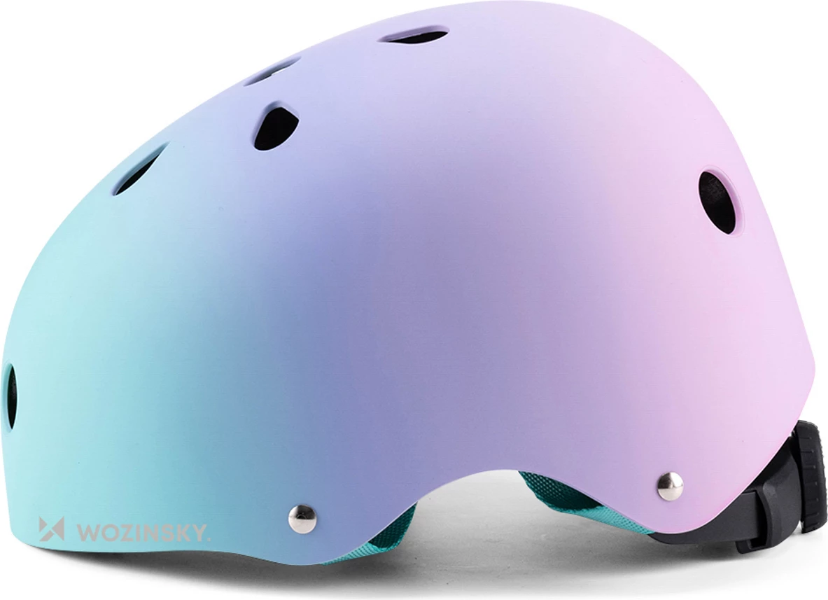 Helmetë BMX/skuter Wozinsky HT-38GRM, M (54-58 cm), rregullim 360°, polikarbonat + EPS, gradient rozë
