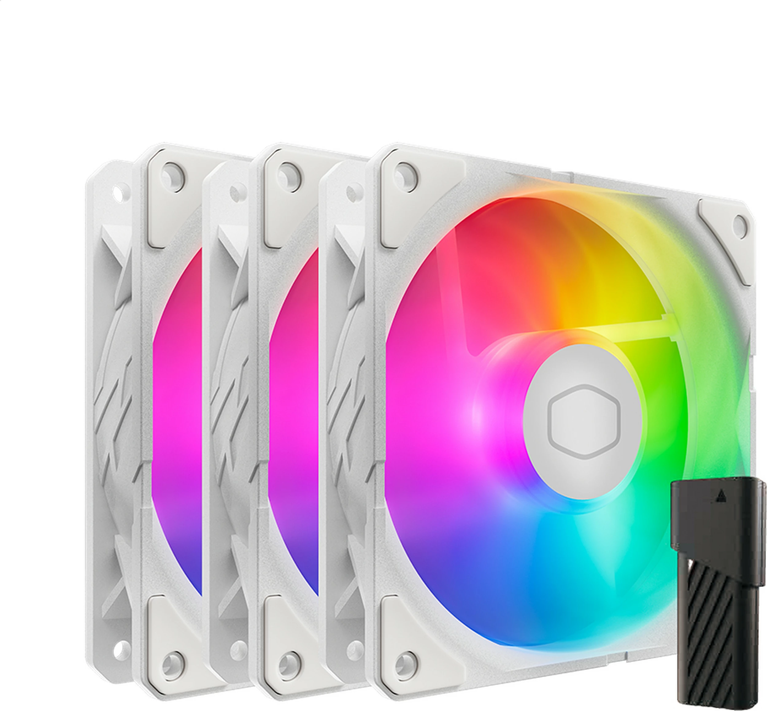 Ventilator kasë Cooler Master SickleFlow Edge 120mm, ARGB, 3 copë, i bardhë