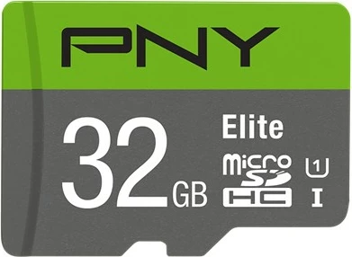 Kartelë memorie PNY Elite 32GB microSDHC Class 10 U1, gjelbër/gri