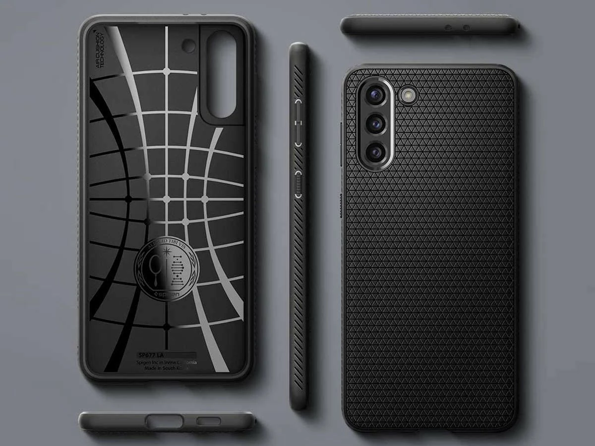 Mbështjellës Spigen Liquid Air për Samsung Galaxy S21, i zi mat