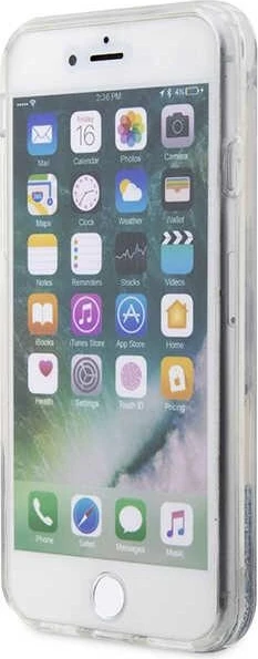 Mbështjellës Karl Lagerfeld KLHCI8LNKHCH për iPhone 7/8/SE 2020/2022, Glitter, Argjendtë