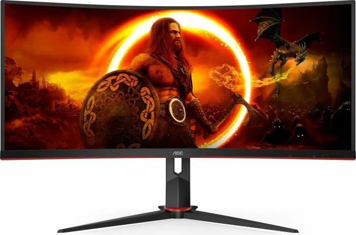 Monitor gaming AOC CU34G2XP/BK 34" WQHD 180Hz VA i lakuar 1500R, i zi