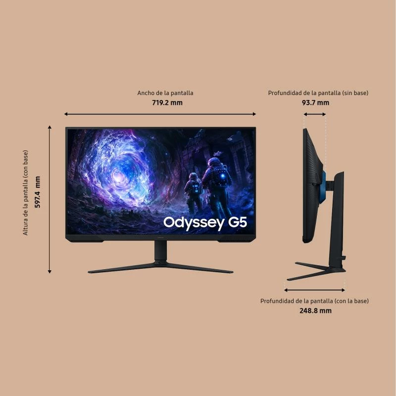 Monitor Samsung Odyssey G5 LS32FG510EUXEN 32\", i zi
