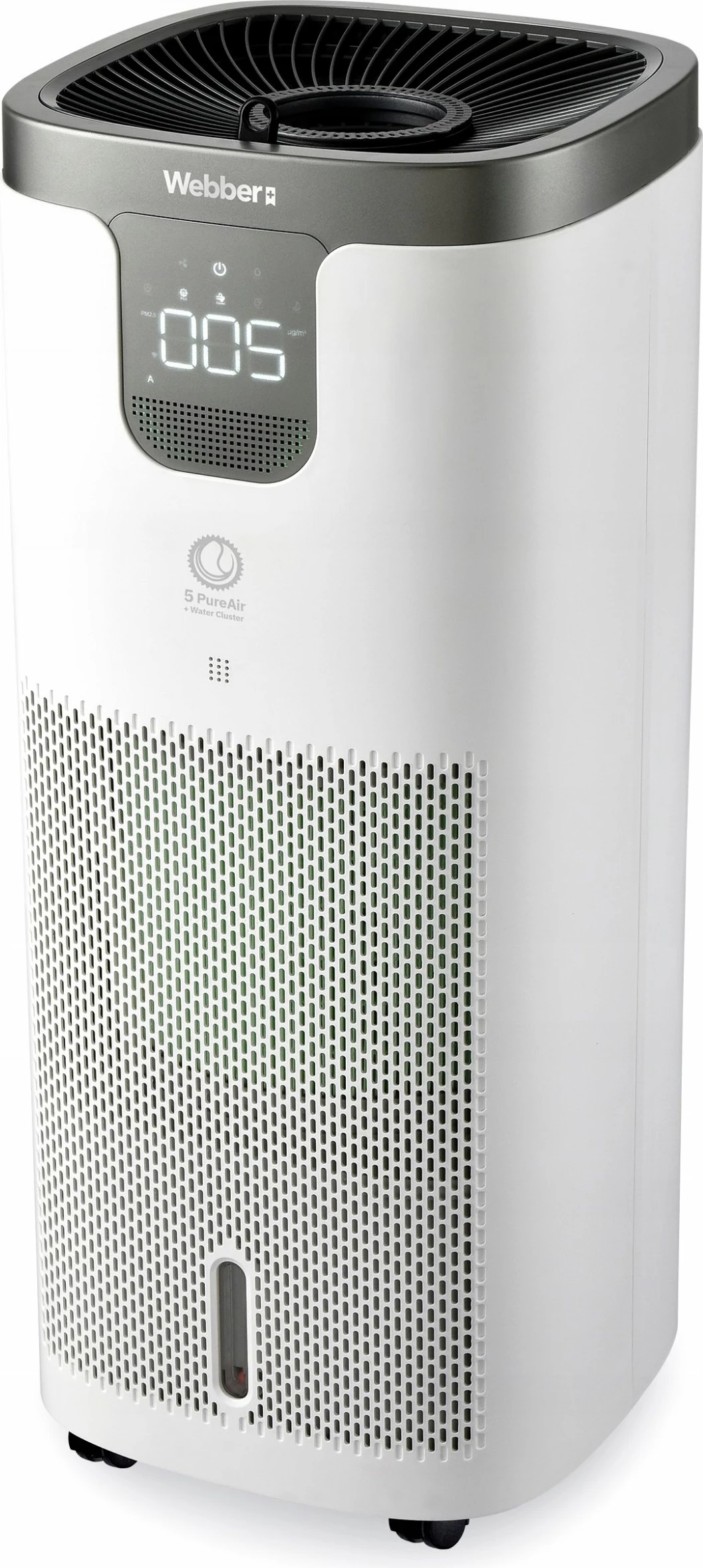 Pastrues ajri Webber APEH11003, HEPA H12, Wi‑Fi, UV‑C, jonizim, me lagështues 8 L, 350 m³/h, deri 120 m², i bardhë