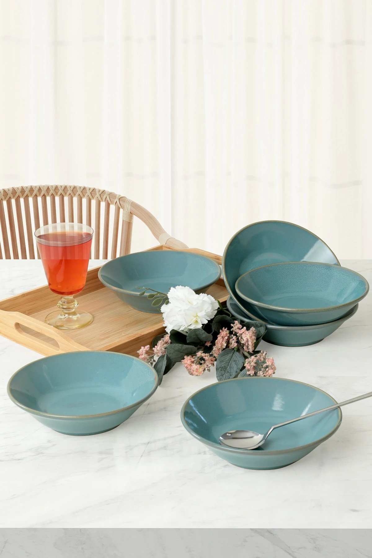 Set pjatash (6 copë), Hermia Concept, ngjyrë tyrkiz, ST042306FQ07A000000MACD700