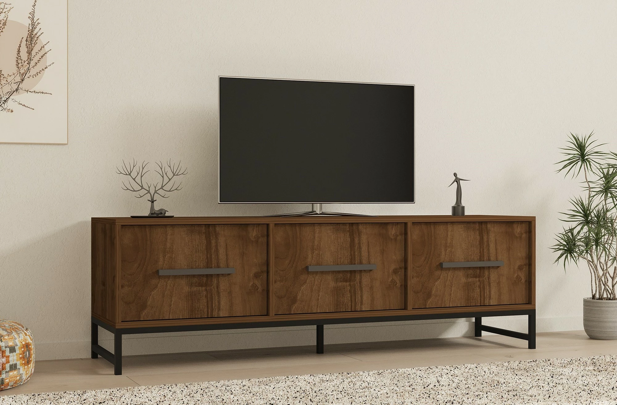 Komodë TV Hanah Home, Melody, ngjyrë arre