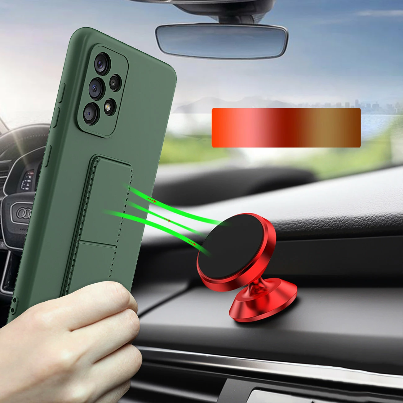 Mbështjellës silikon Wozinsky Kickstand Case për Xiaomi Redmi Note 11 Pro, i kuq