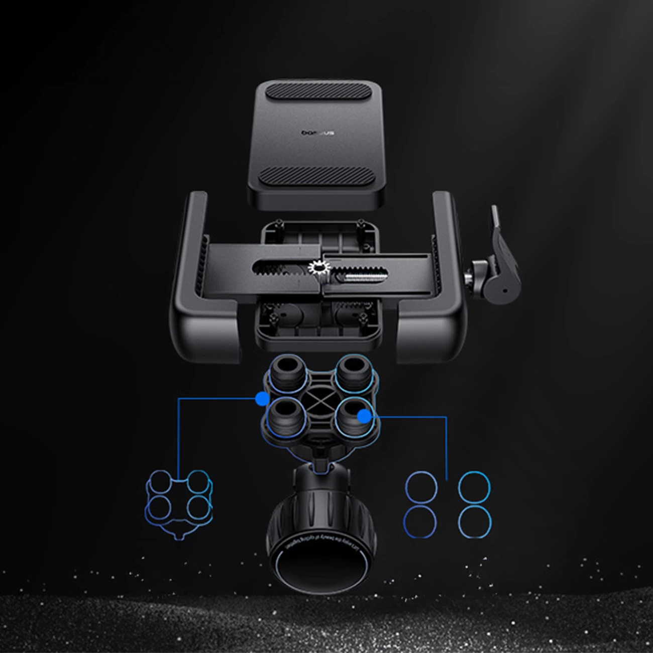 Mbajtës celulari Baseus GoTrip për biçikletë/skuter/moped, i zi