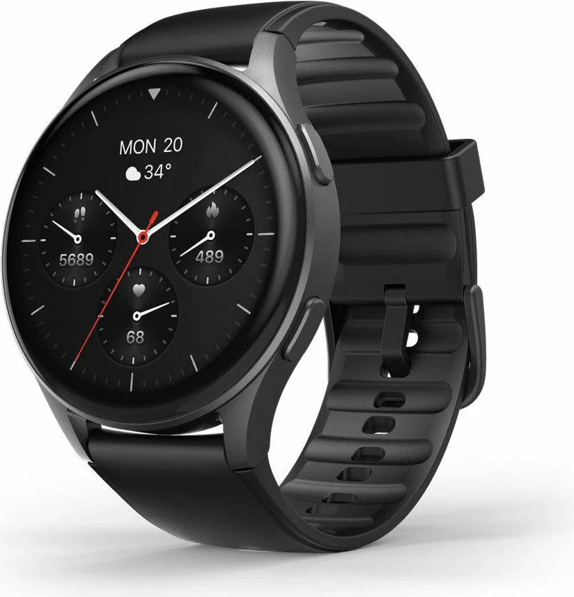 Smartwatch Hama 8900 GPS AMOLED 1.43", rrip silikoni, e zezë