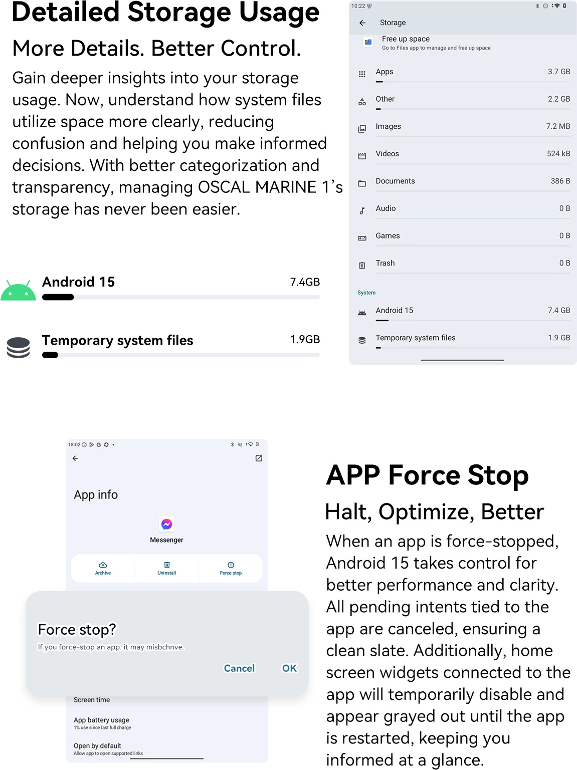 Celular Oscal Marine 1 4GB RAM 128GB 5100mAh IP68/IP69K MIL-STD-810H, portokalli