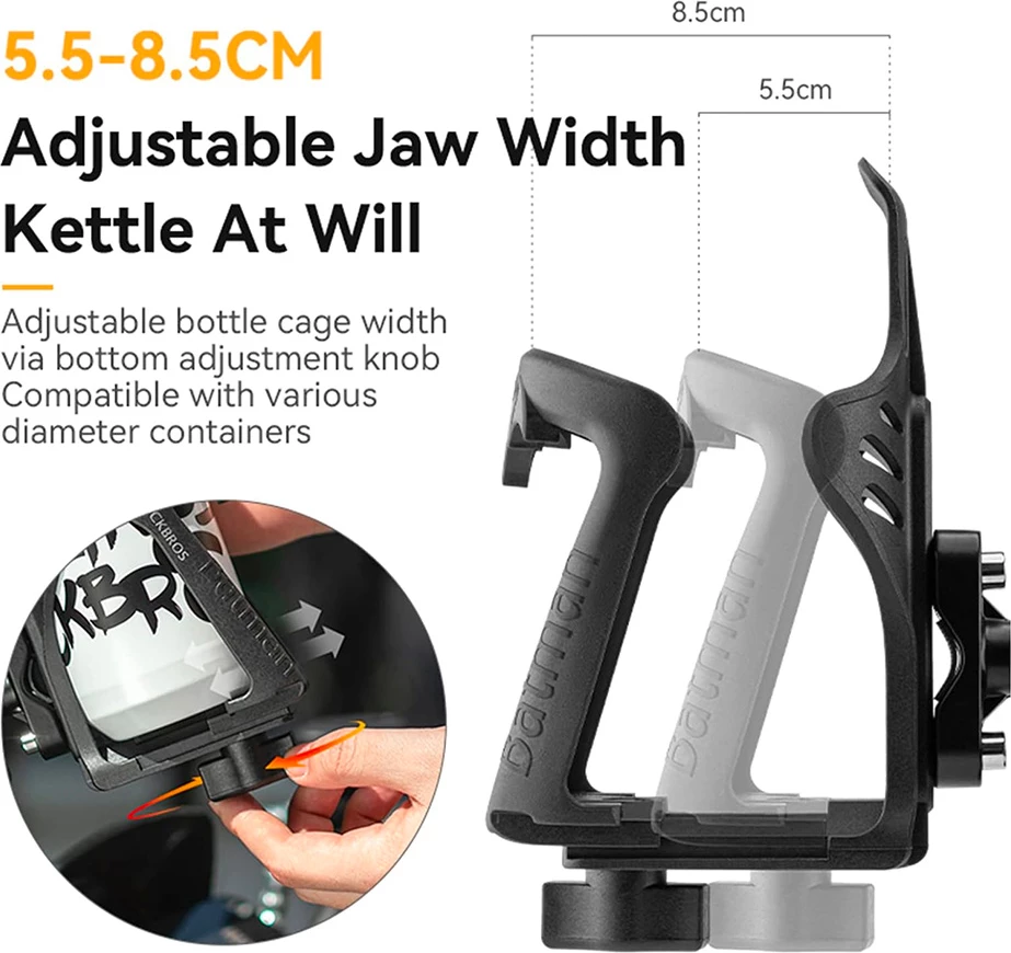 Mbajtëse shishe uji për timon biçiklete Rockbros 31210008002, e zezë