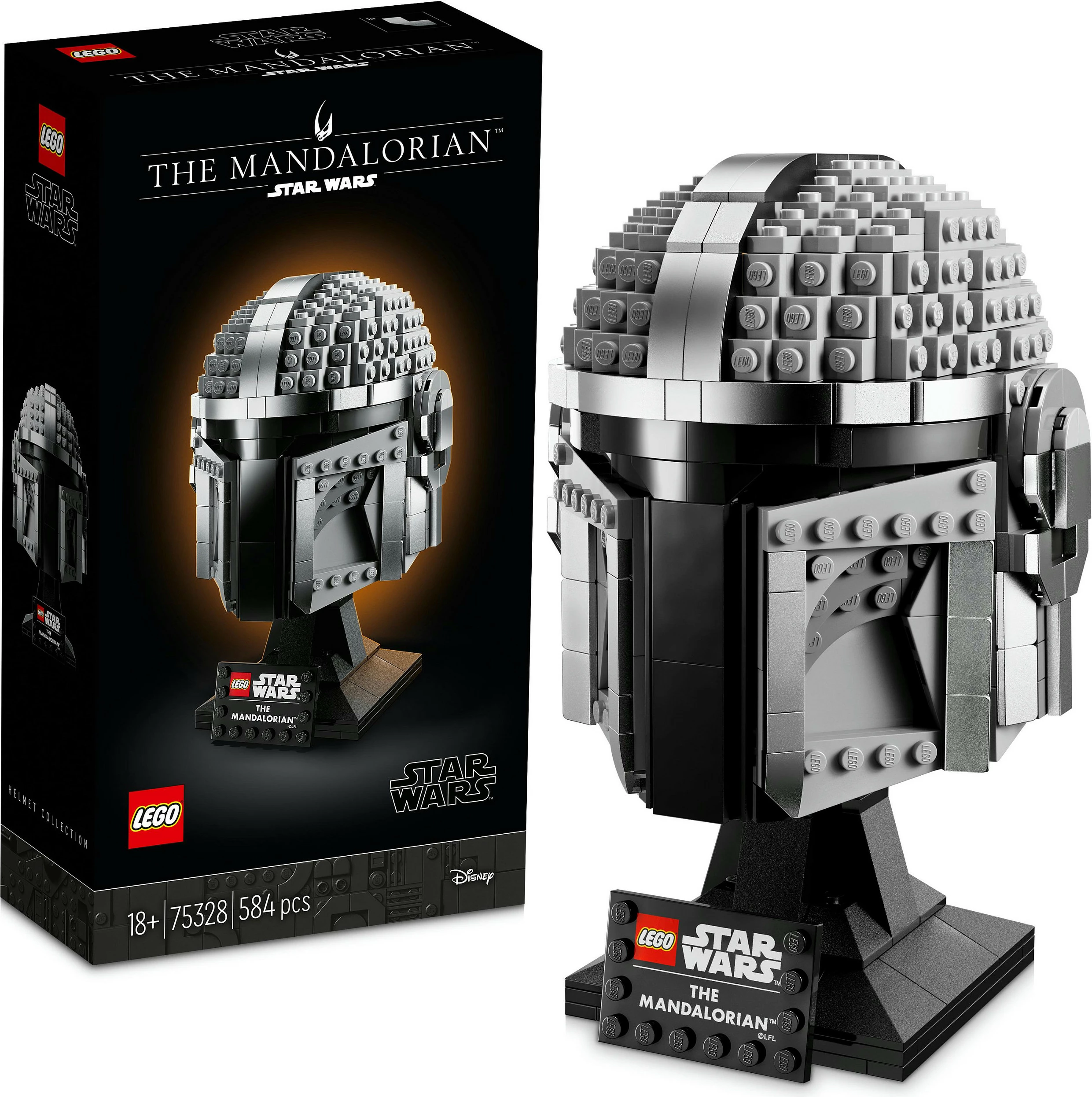 Set ndërtimi LEGO Star Wars The Mandalorian Helmet, 584 pjesë, shumëngjyrësh
