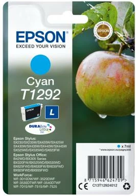 Kartush bojë, Epson, T1292 (C13T12924012), 7 ml, Cyan, 1 copë