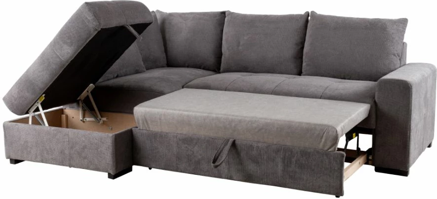 Kënd divan Bill, shtrihës, kënd i majtë, ngjyrë gur, 241x173x94