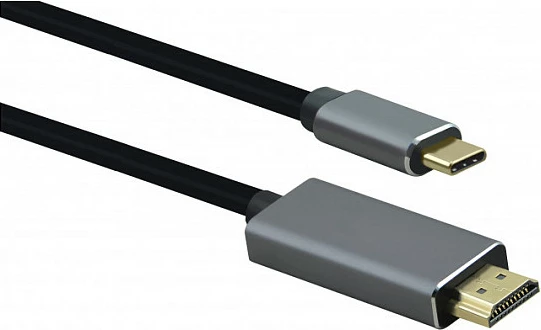 Kabllo USB-C në HDMI Helos 288366, 1.8m, 4K 60Hz, e zezë