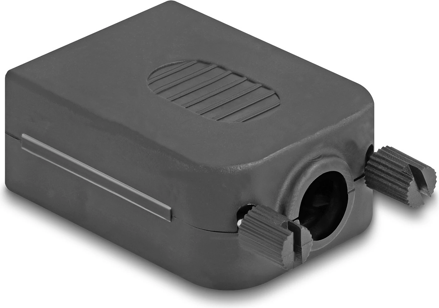 Adapter terminal block DeLOCK 90655, D-Sub 9 femër, 3-pin, AWG 26-18, i zi/gri