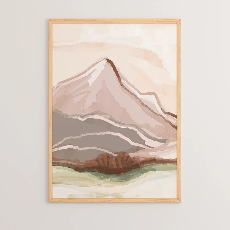 Pikturë muri në kornizë Mons, print digjital, shumëngjyrëshe, 33x1.5x48cm