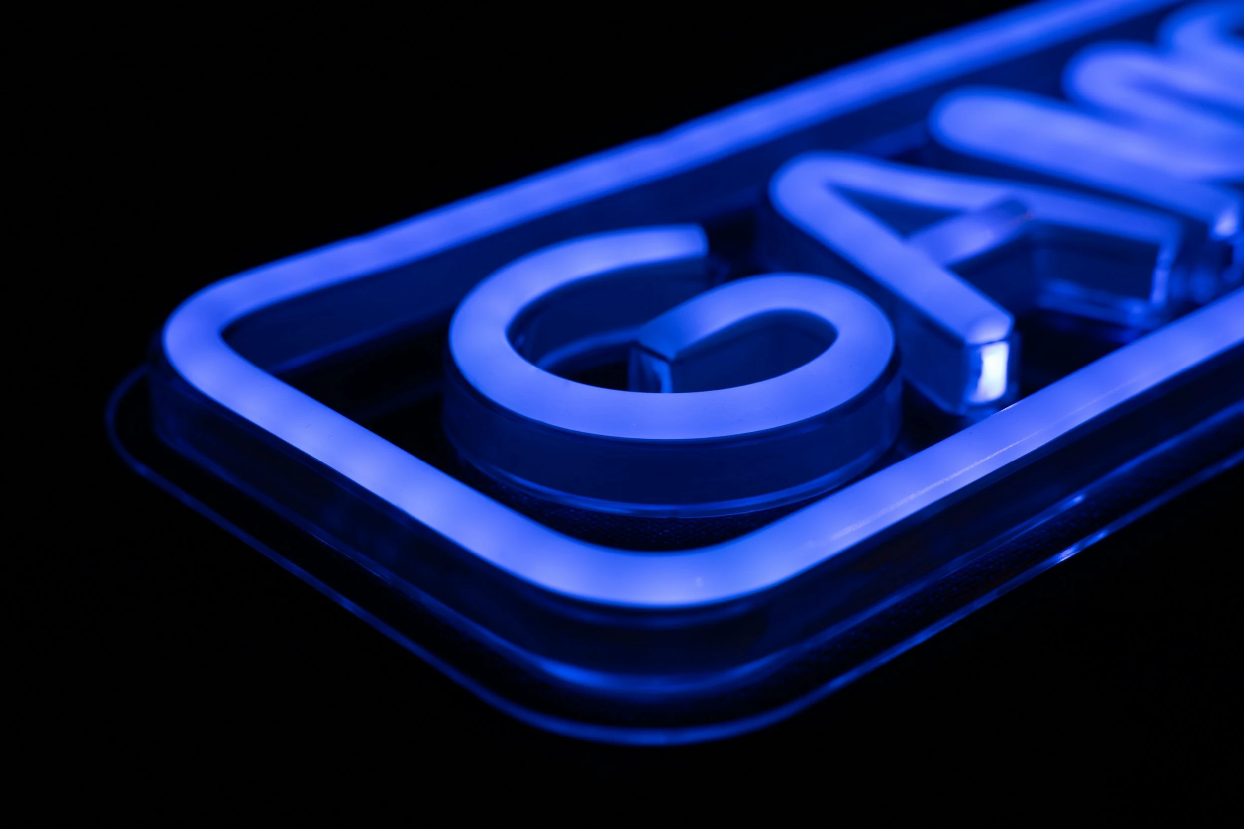 Dritë neon LED muri PREYON Blue Eye Bait "Game On" 40 x 12 cm, USB (PBEB12GO), blu