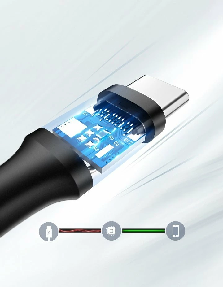Kabllo Ugreen US287 60826, USB-A në USB-C, 3A, 3m, e zezë