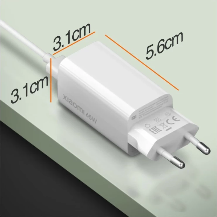 Karikues Xiaomi Mi Charge Type-C Fast Charge 65W, i bardhë