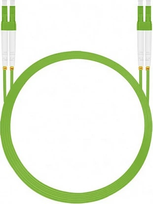 Kabllo fiber optike Helos OM5 Duplex LC/LC, 10 m, LSZH 2.0mm, jeshile
