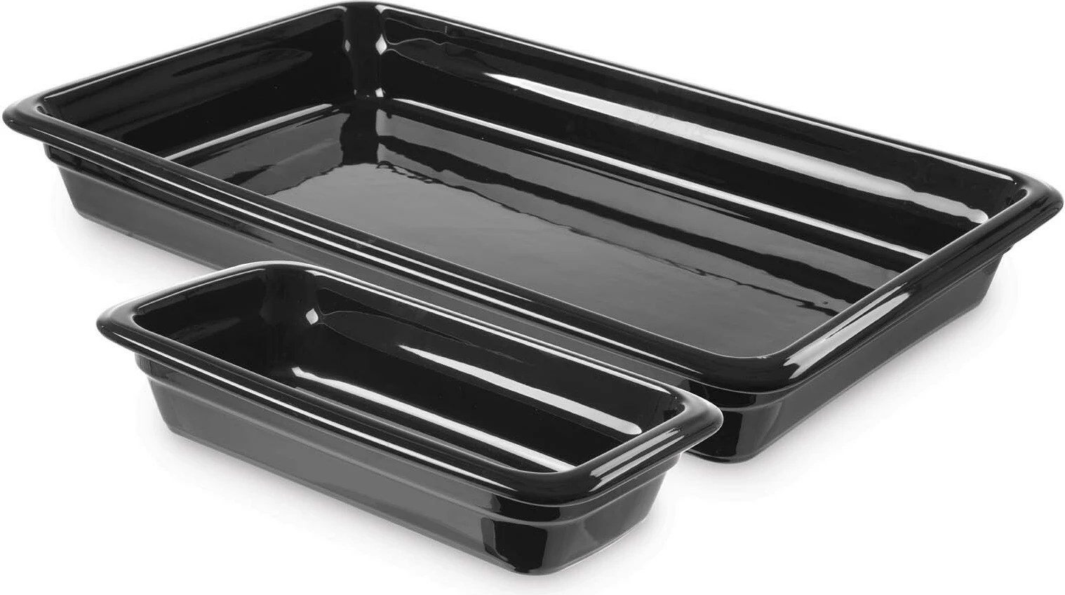 enë GN 1/2 porcelani, Fine Dine, 330x260x65 mm, e zezë