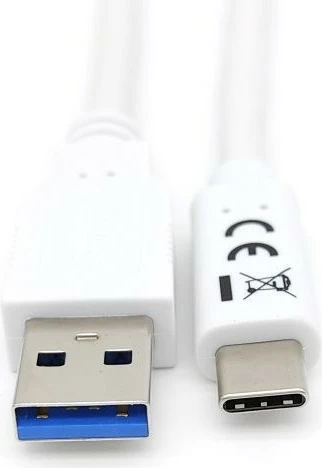Kabëll USB Equip USB 3.2 Gen 1 Type-C në A, 1m, i bardhë