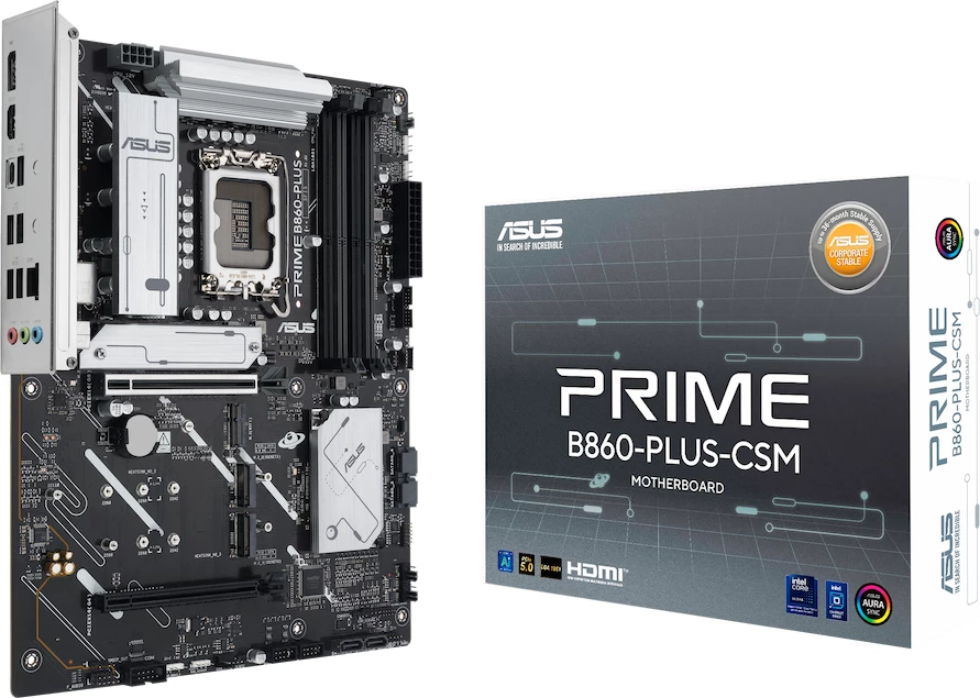 Pllakë amë ASUS PRIME B860-PLUS-CSM LGA1851 ATX, DDR5, 3x M.2, 4x SATA, PCIe 5.0, 2.5GbE, HDMI/DisplayPort
