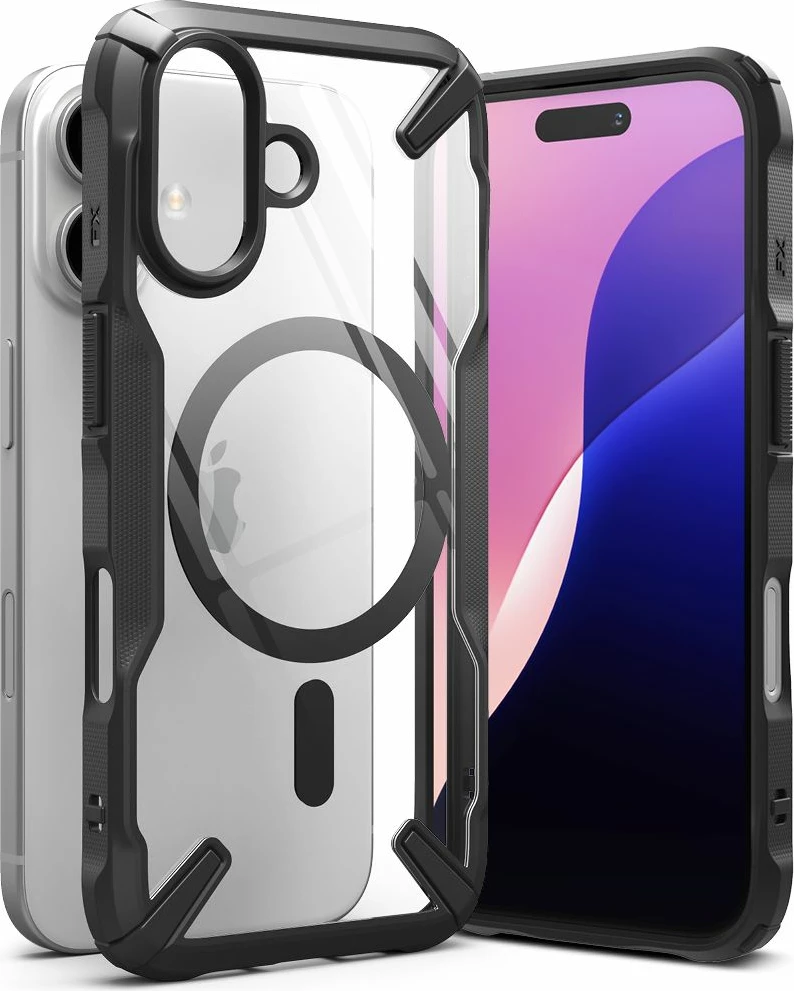 Mbështjellës Ringke Fusion X MagSafe për iPhone 16, i zi