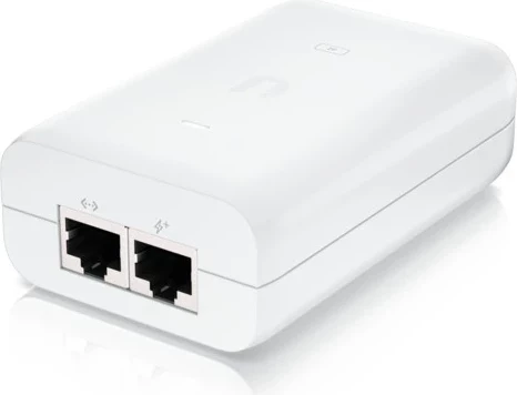 Adapter PoE Ubiquiti U-POE-AT, Gigabit Ethernet, Bardhë