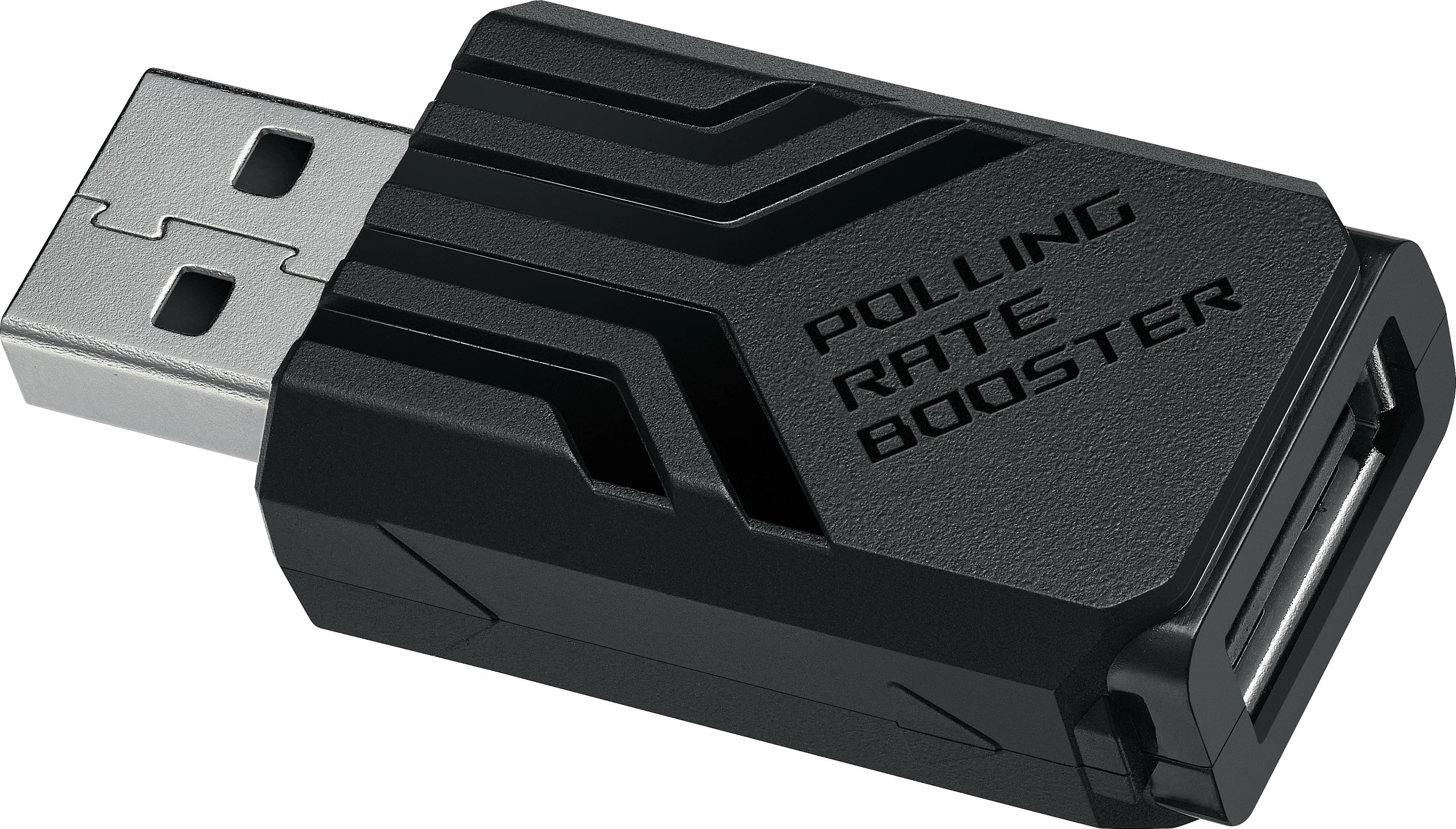 Adapter USB ASUS ROG Polling Rate Booster, për maus dhe tastierë gaming, i zi