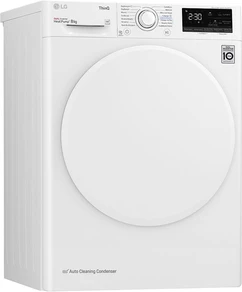 Tharëse rrobash LG RH80V3AV0N 8 kg heat pump, e bardhë