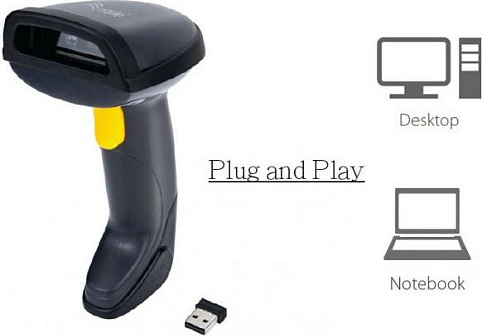 Skaner barkodi 2D EQUIP, laser wireless 2.4GHz + Bluetooth, me USB dongle, i zi 7