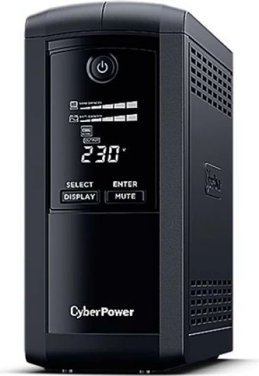 UPS CyberPower VP700ELCD 700VA Schuko me LCD, USB 2.0, e zezë