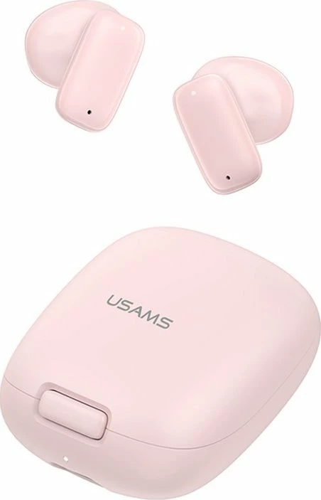 Kufje Usams BHUID04 Bluetooth 5.3, semi-in-ear, USB-C, waterproof, rozë (ID25)