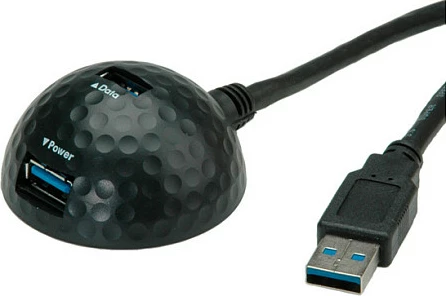 Kabllo adapter USB 3.0 VALUE DOME, 1.5 m, USB-A mashkull në 2x USB-A femër, e zezë