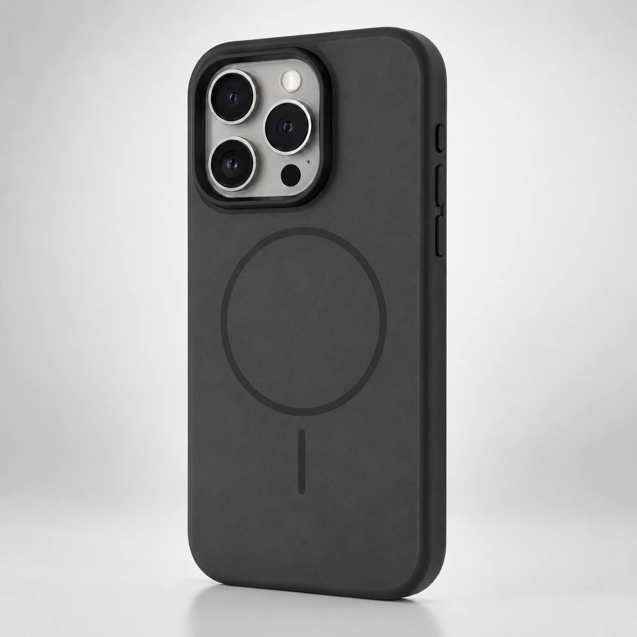 Mbrojtëse Silikoni Mat me MagSafe për iPhone 16 pro max, magnetik dhe praktik, për përdorim të përditshëm, e zezë mat