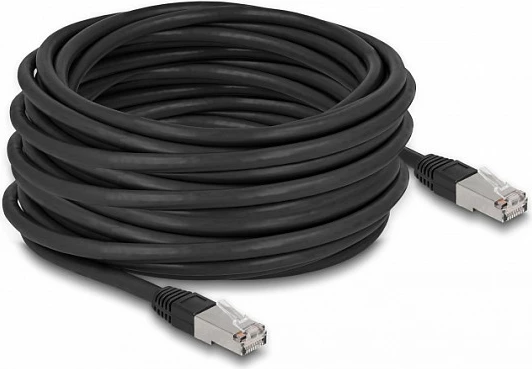 Kabllo rrjeti DeLOCK Cat6a RJ45 S/FTP, 15 m, outdoor, e zezë