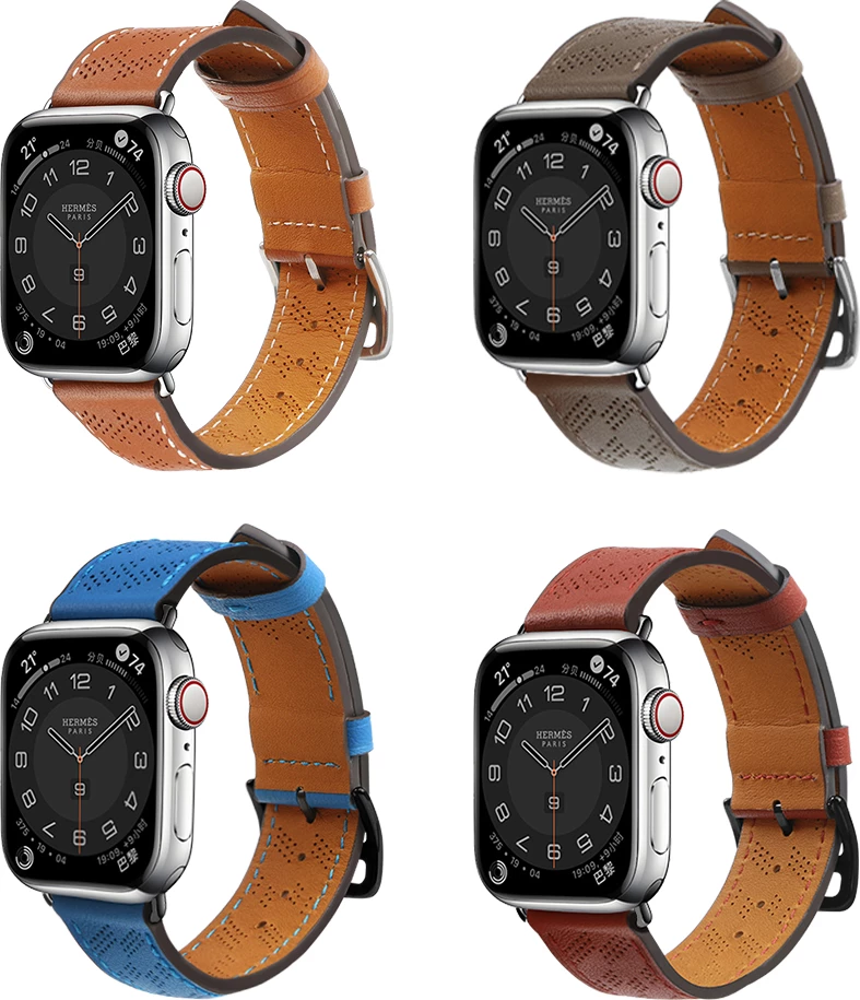 Rrip lëkure për Apple Watch Hurtel Strap Leather, 38/40/41mm, Kuq