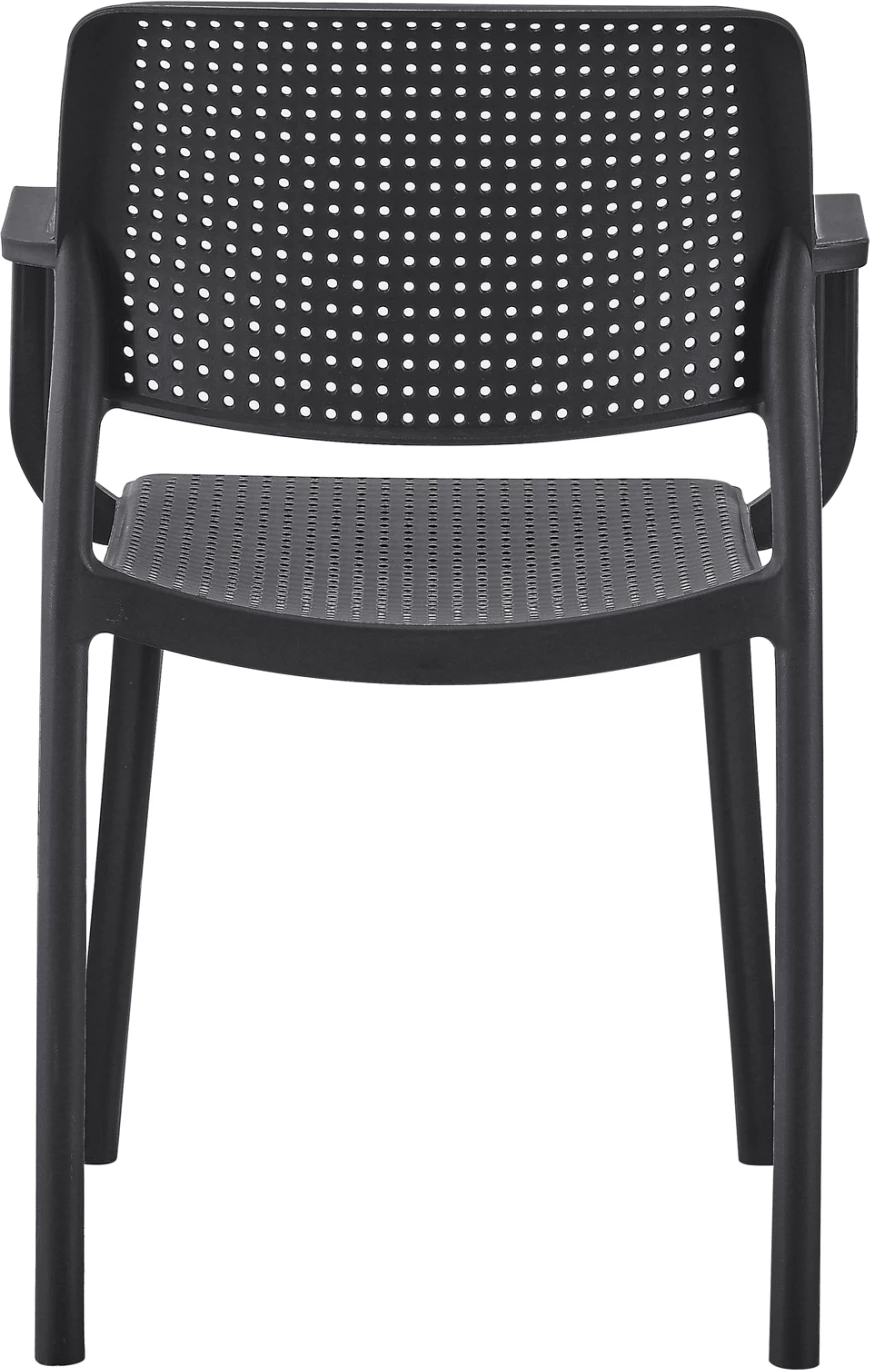 Karrige për jashtë COMFEE FH6102.02 polipropileni, ngjyrë e zezë, 54x57x83H cm